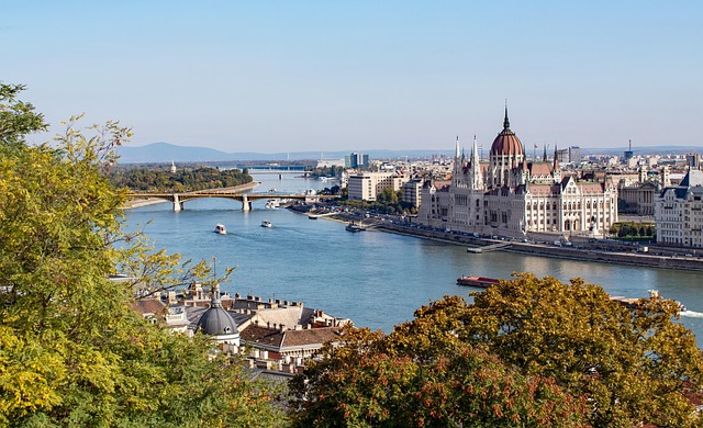 pohled na Budapešť